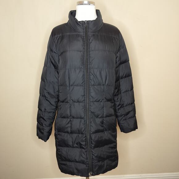 J. Jill Down Puffer Coat Zip Up Mid Length - Picture 1 of 8